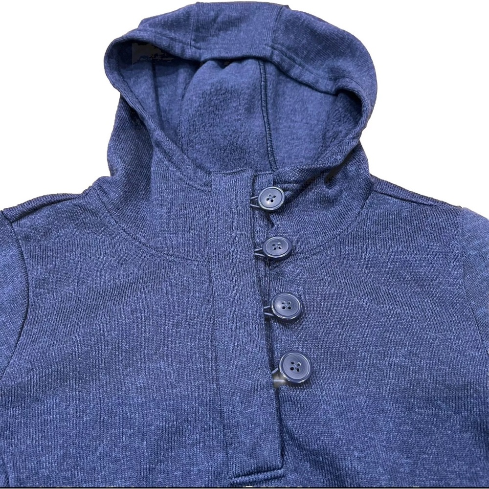 Columbia Blue Button-Up Hoodie